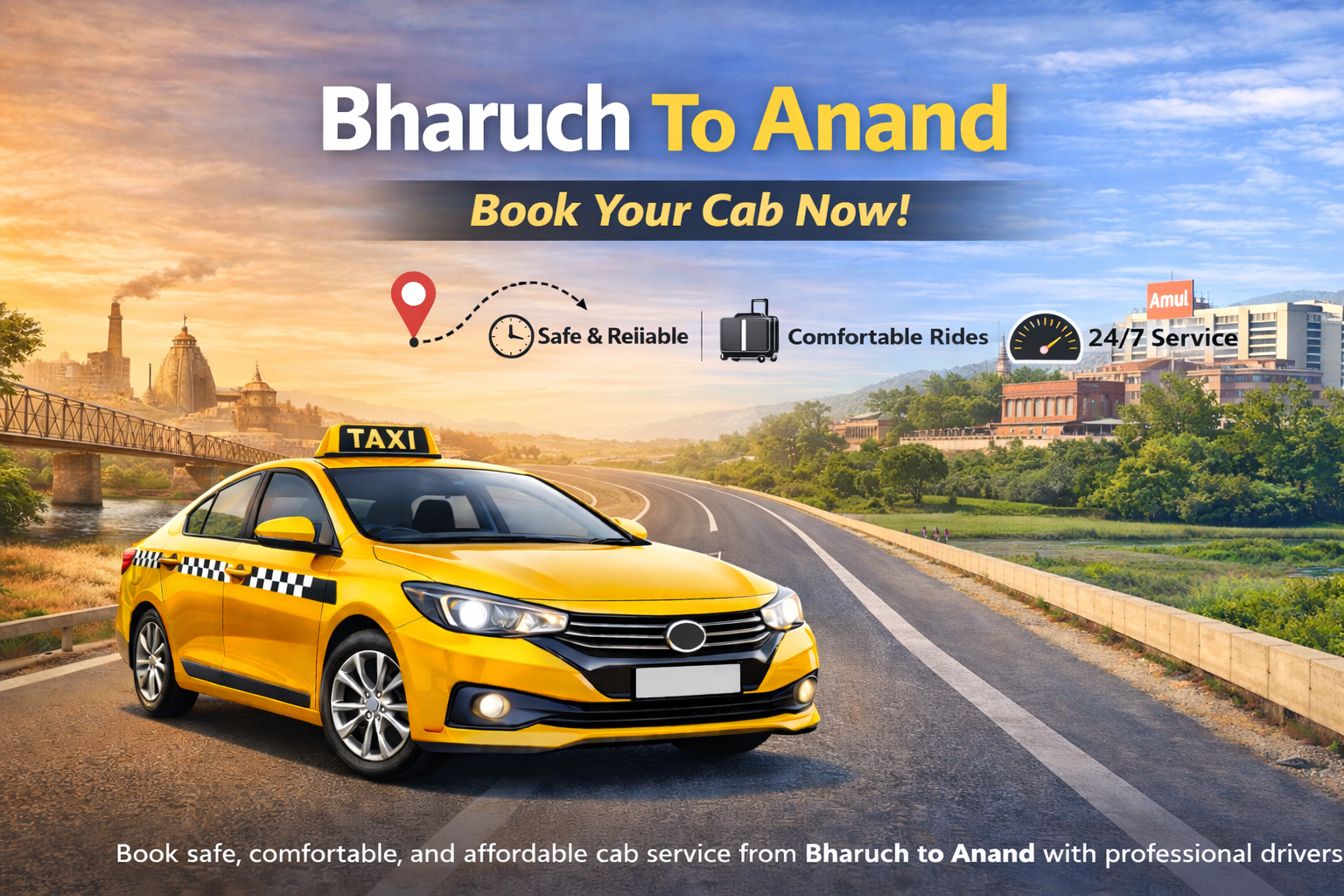 Bharuch To Anand Cab